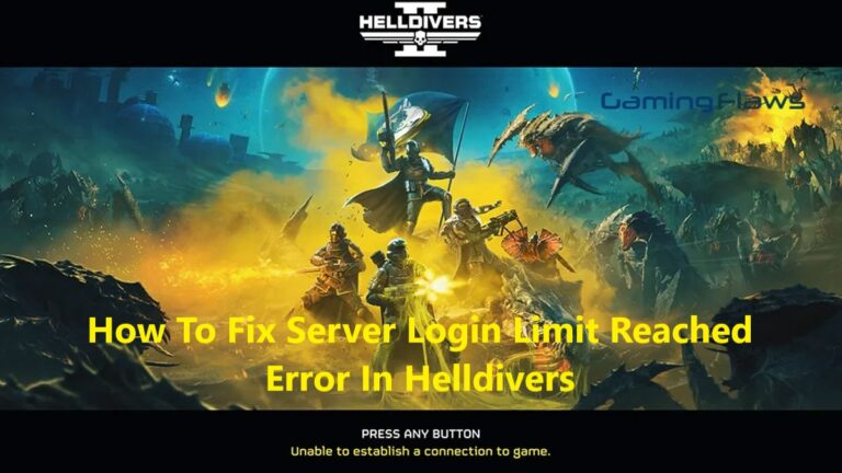 How To Fix Server Login Limit Reached Error In Helldivers