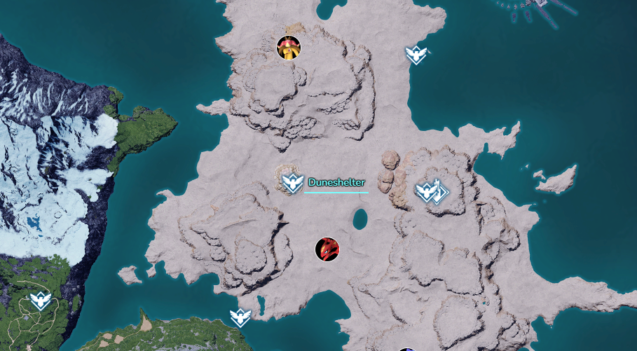 Dune Shelter Palworld Map Location